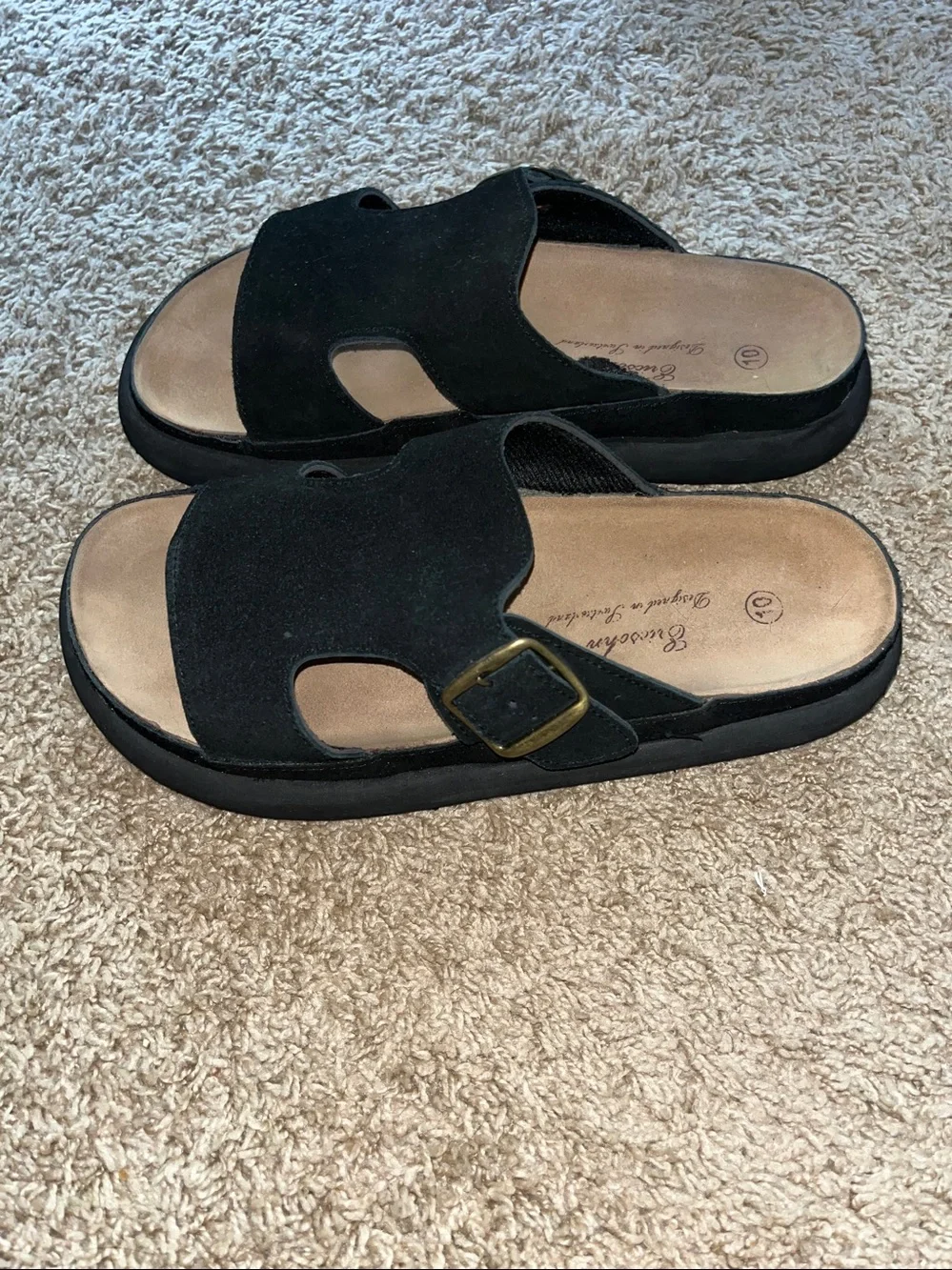 Ericsohn Eric Sohn slip on slides designed in Switzerland Men size 10.